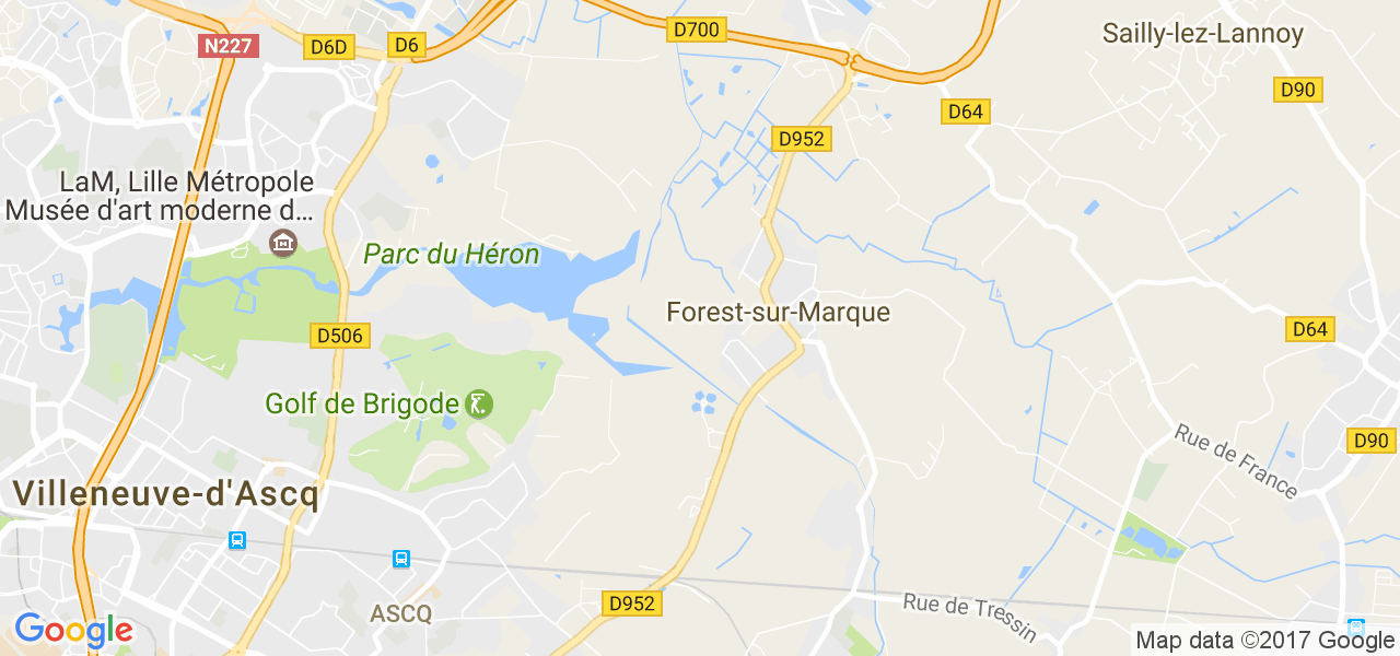 map de la ville de Forest-sur-Marque