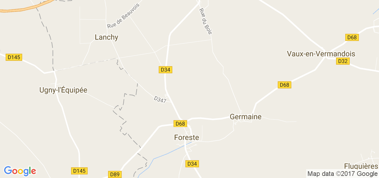 map de la ville de Foreste