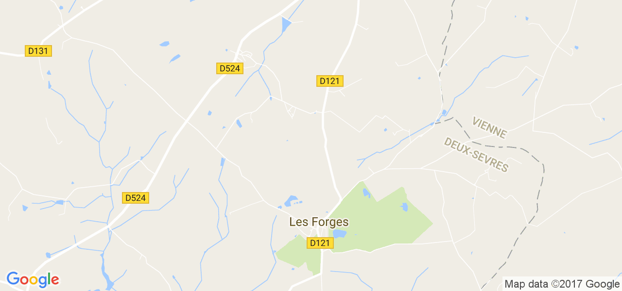 map de la ville de Forges