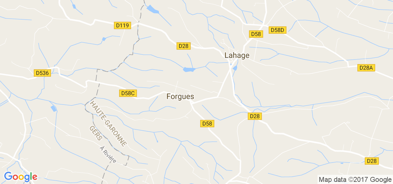 map de la ville de Forgues