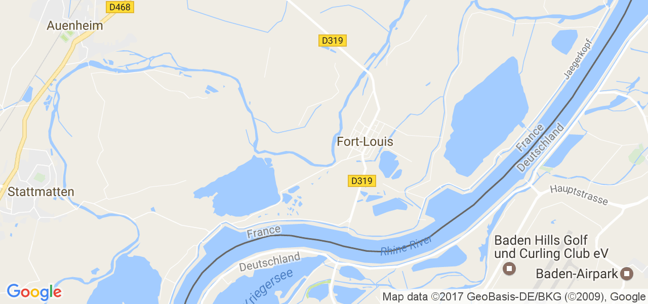 map de la ville de Fort-Louis