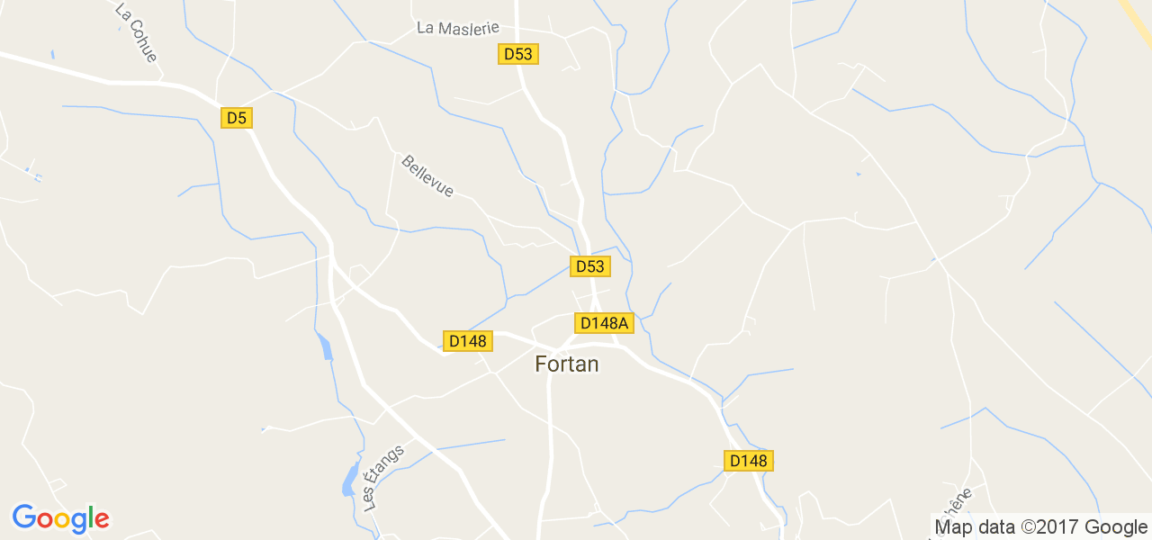 map de la ville de Fortan