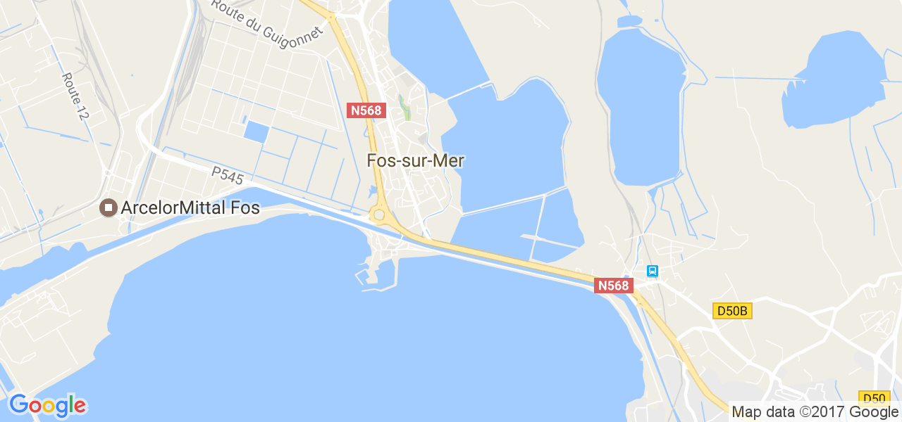 map de la ville de Fos-sur-Mer