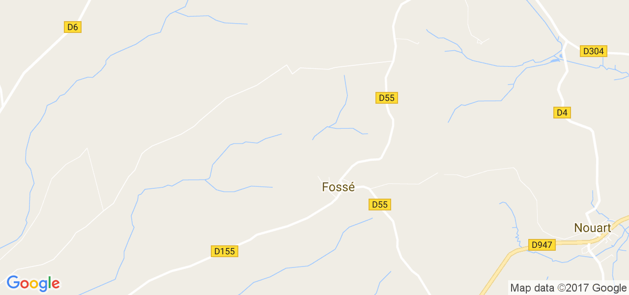 map de la ville de Fossé