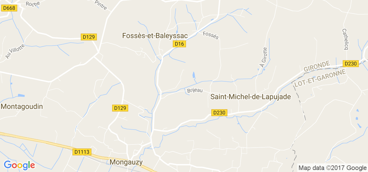 map de la ville de Fossès-et-Baleyssac