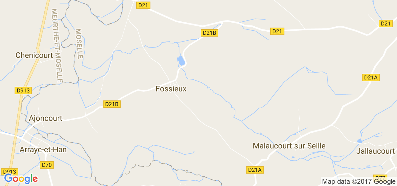 map de la ville de Fossieux