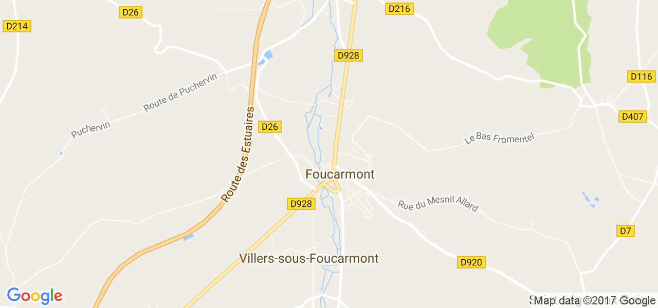 map de la ville de Foucarmont