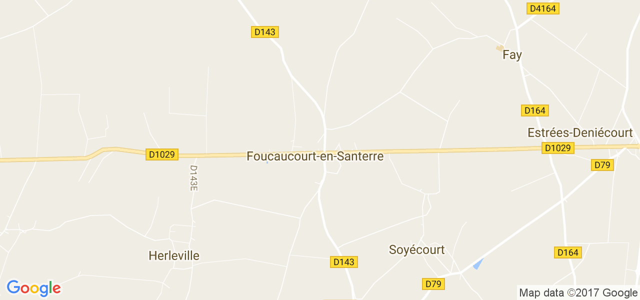 map de la ville de Foucaucourt-en-Santerre