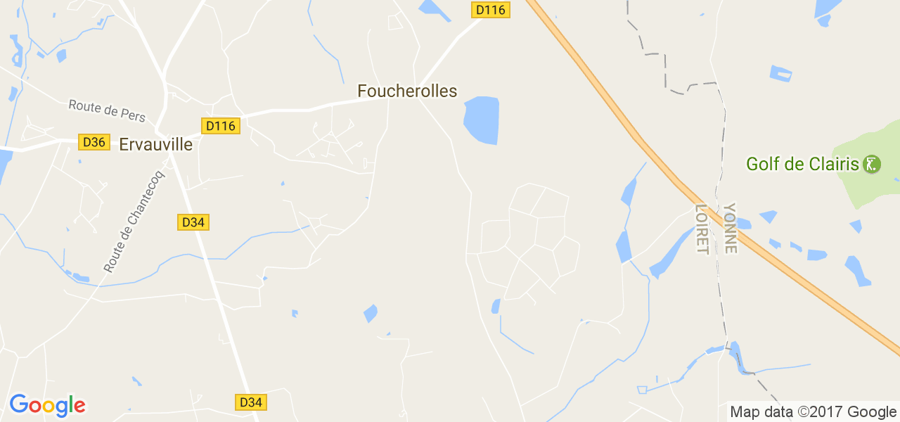 map de la ville de Foucherolles