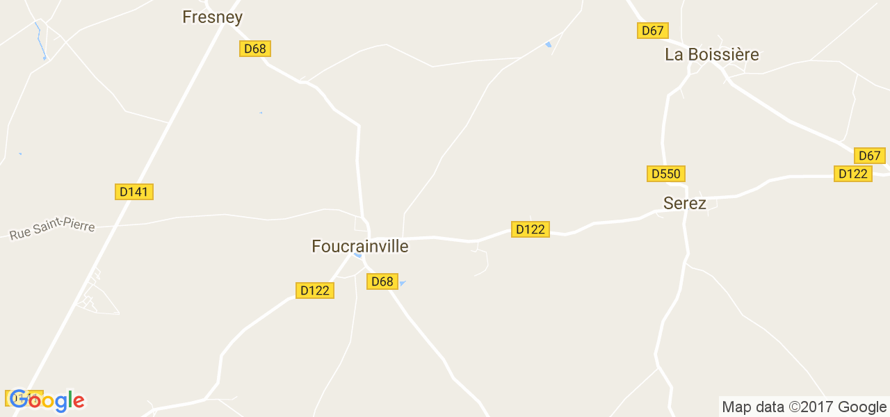 map de la ville de Foucrainville