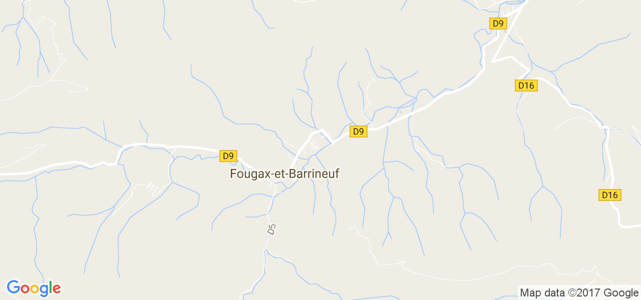 map de la ville de Fougax-et-Barrineuf