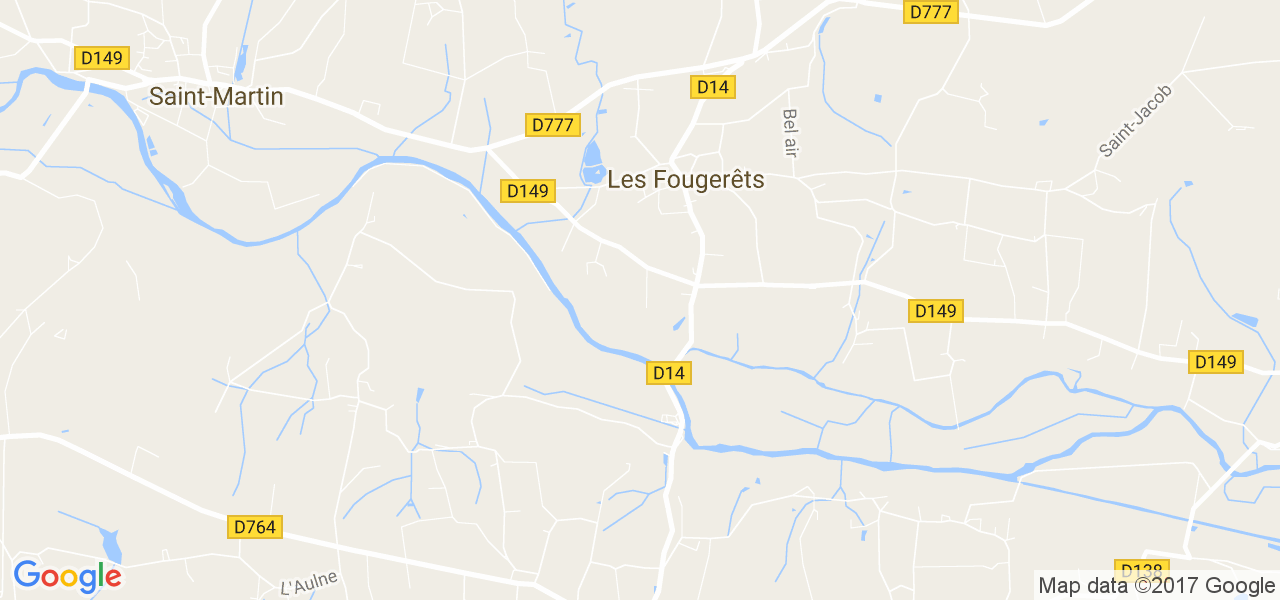 map de la ville de Fougerêts