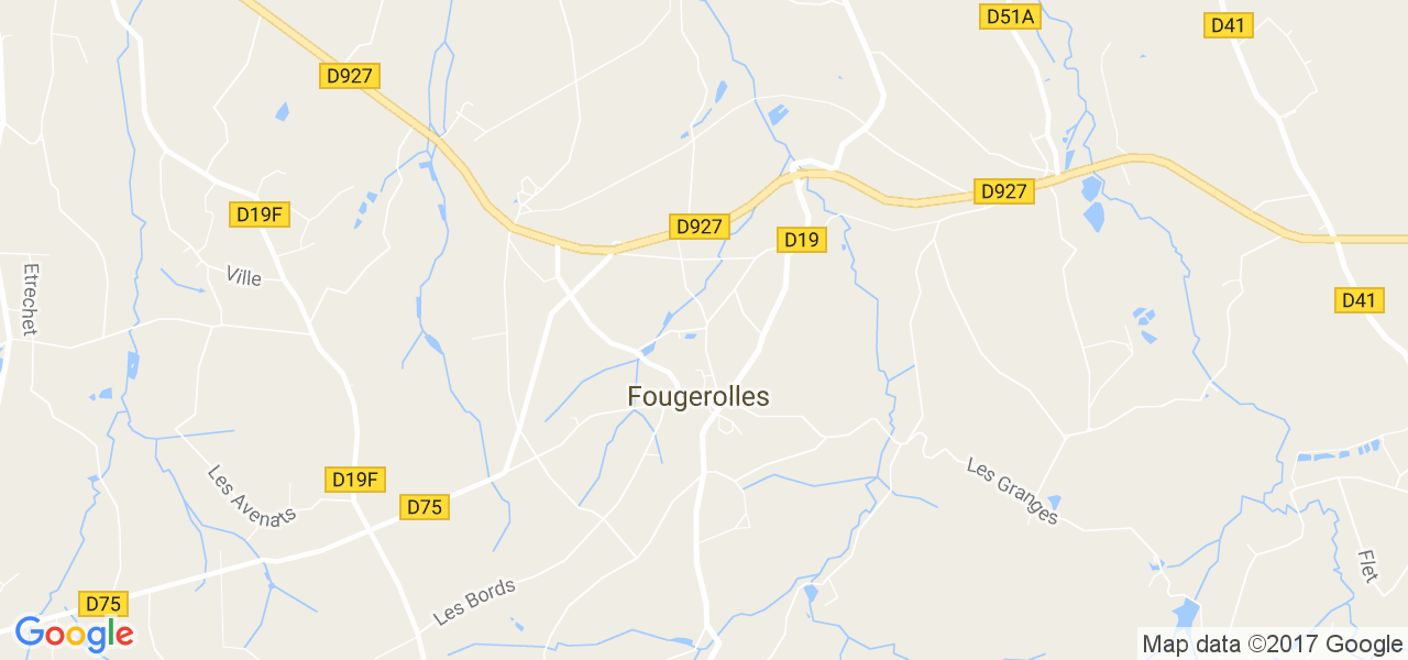 map de la ville de Fougerolles