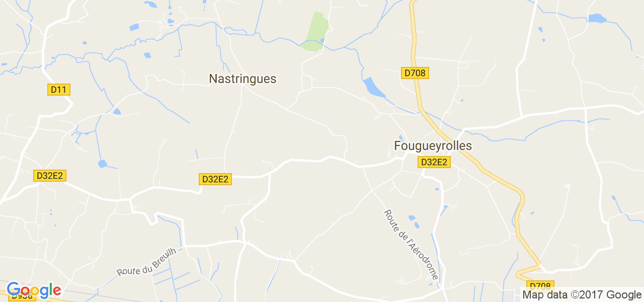 map de la ville de Fougueyrolles