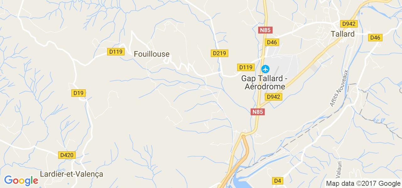 map de la ville de Fouillouse