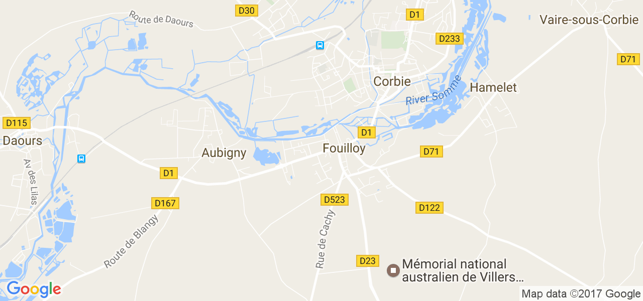 map de la ville de Fouilloy