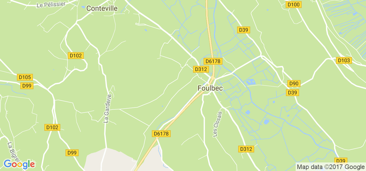 map de la ville de Foulbec