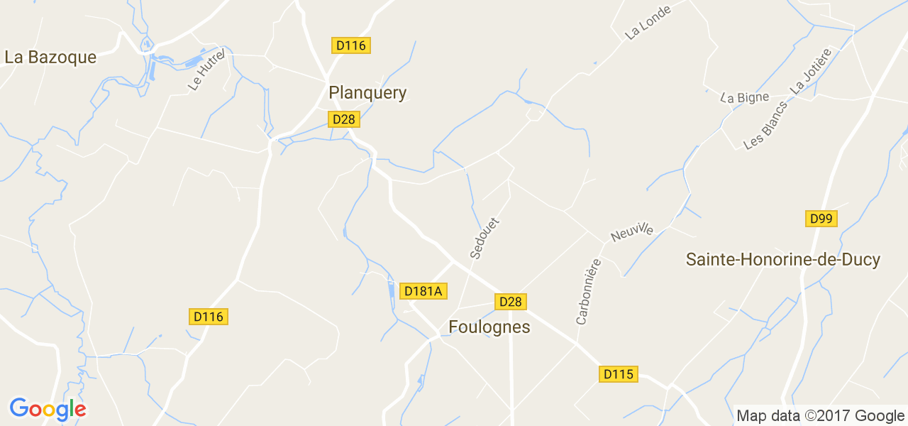 map de la ville de Foulognes