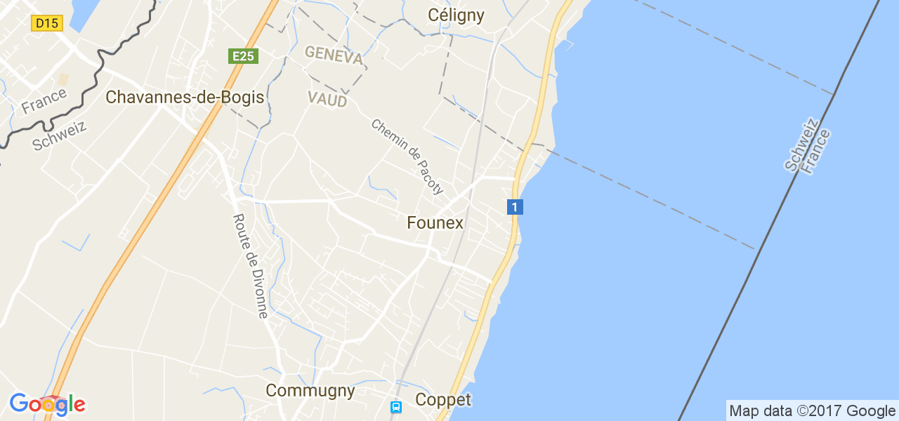 map de la ville de Founex