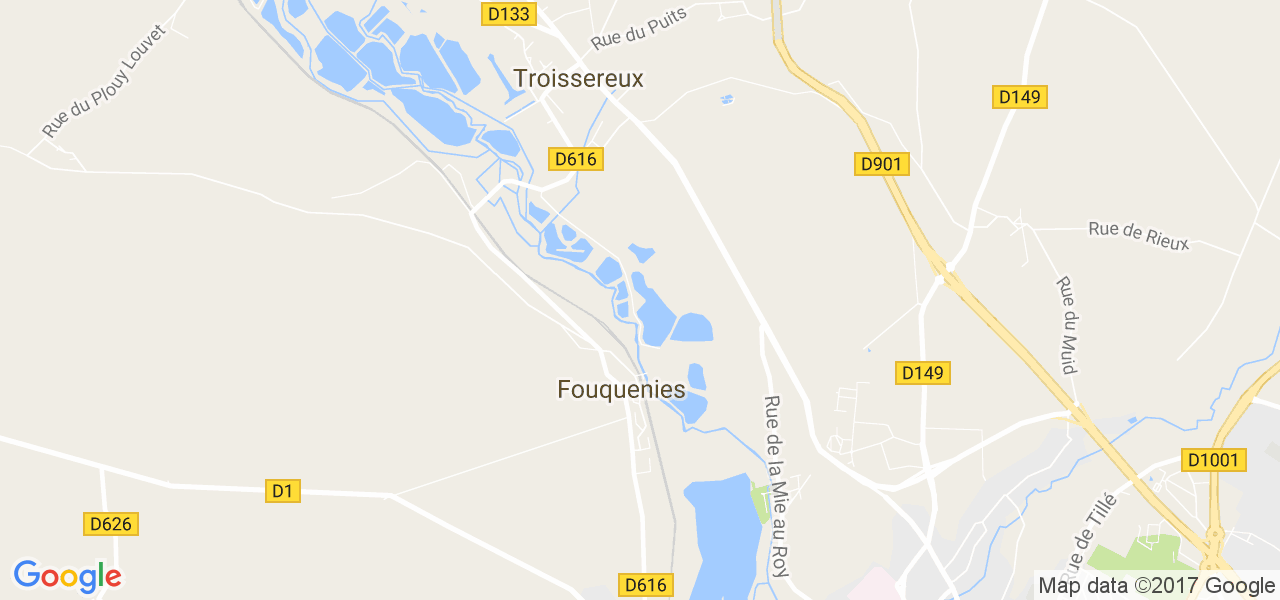 map de la ville de Fouquenies