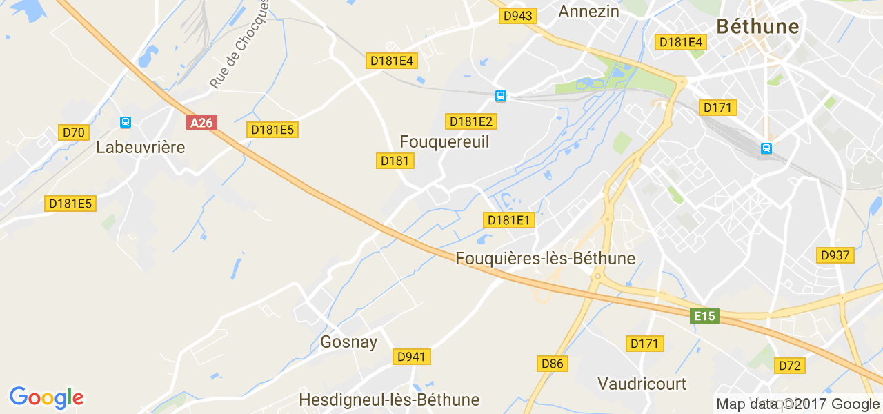 map de la ville de Fouquereuil