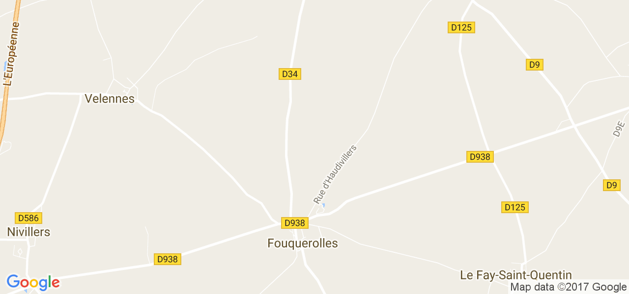 map de la ville de Fouquerolles