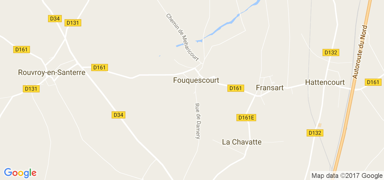 map de la ville de Fouquescourt