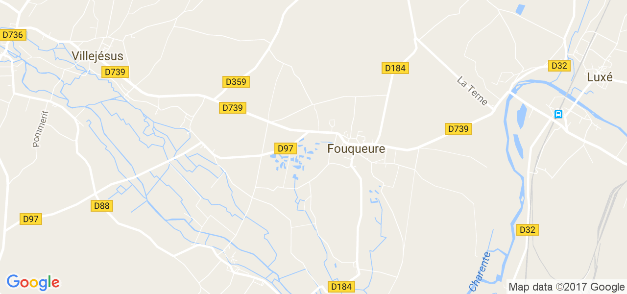 map de la ville de Fouqueure