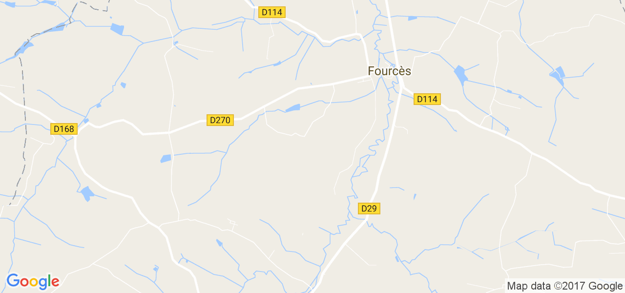 map de la ville de Fourcès