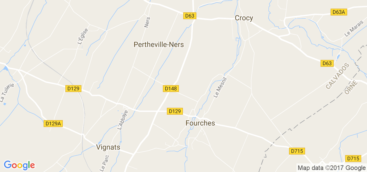 map de la ville de Fourches