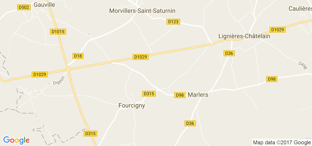 map de la ville de Fourcigny