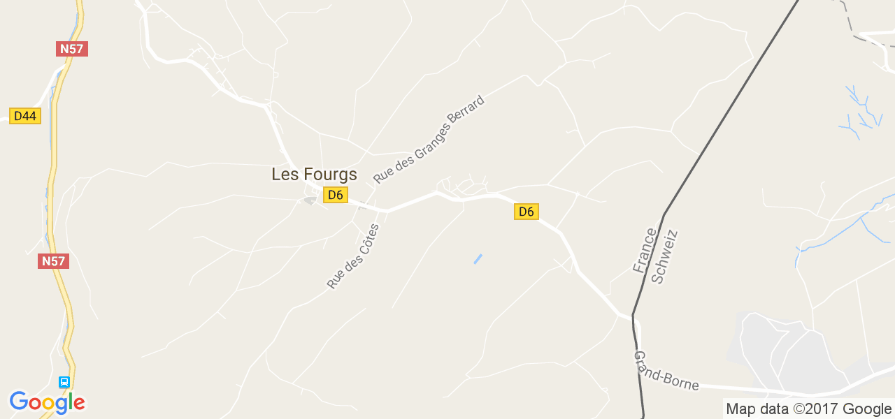 map de la ville de Fourgs