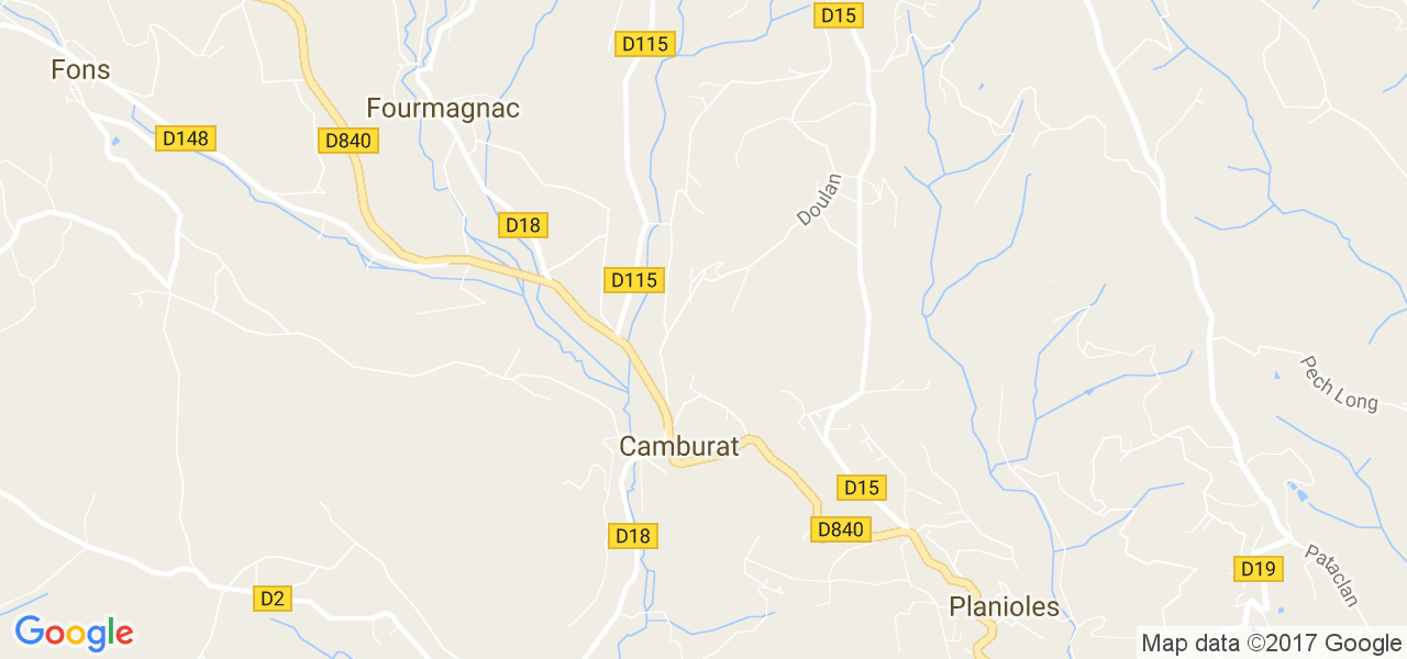 map de la ville de Fourmagnac