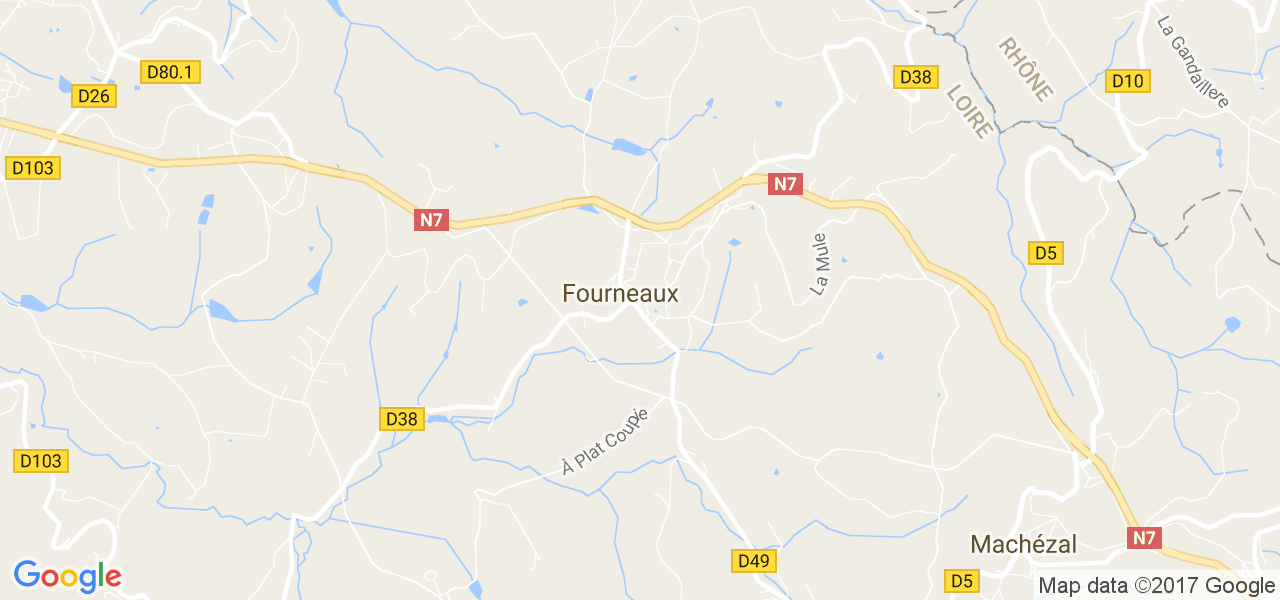 map de la ville de Fourneaux