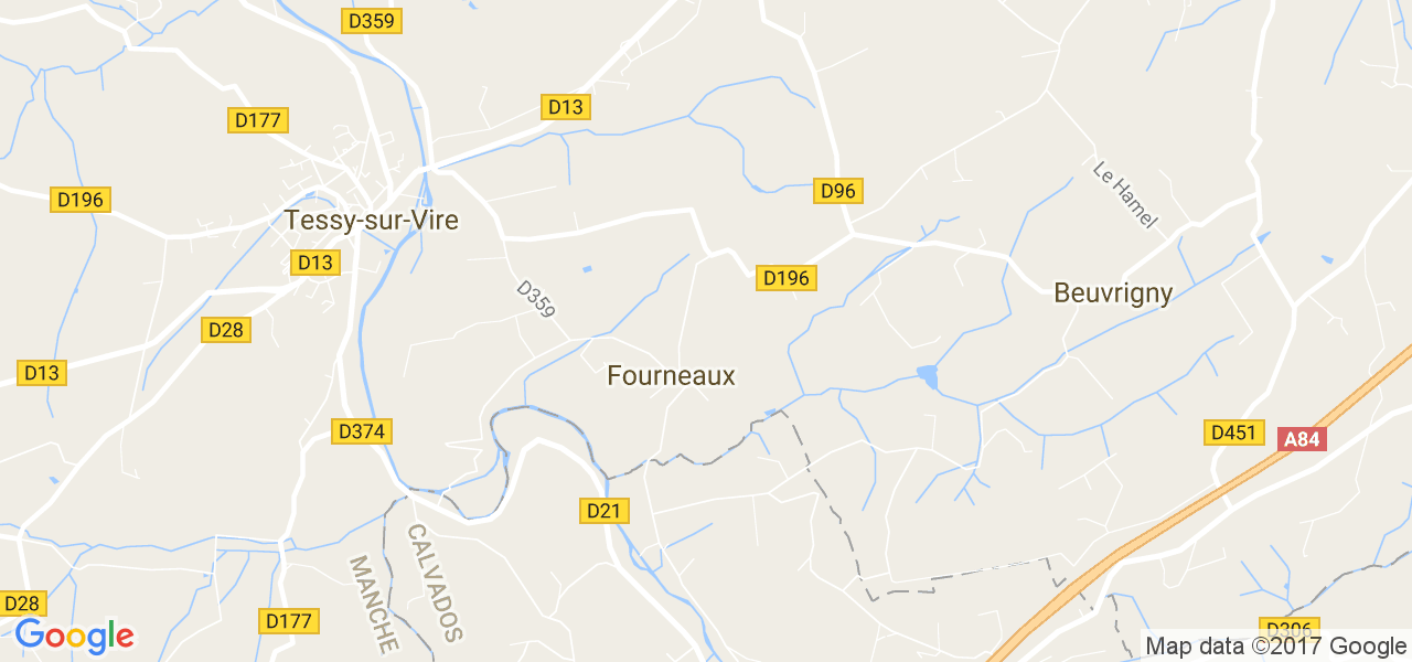 map de la ville de Fourneaux