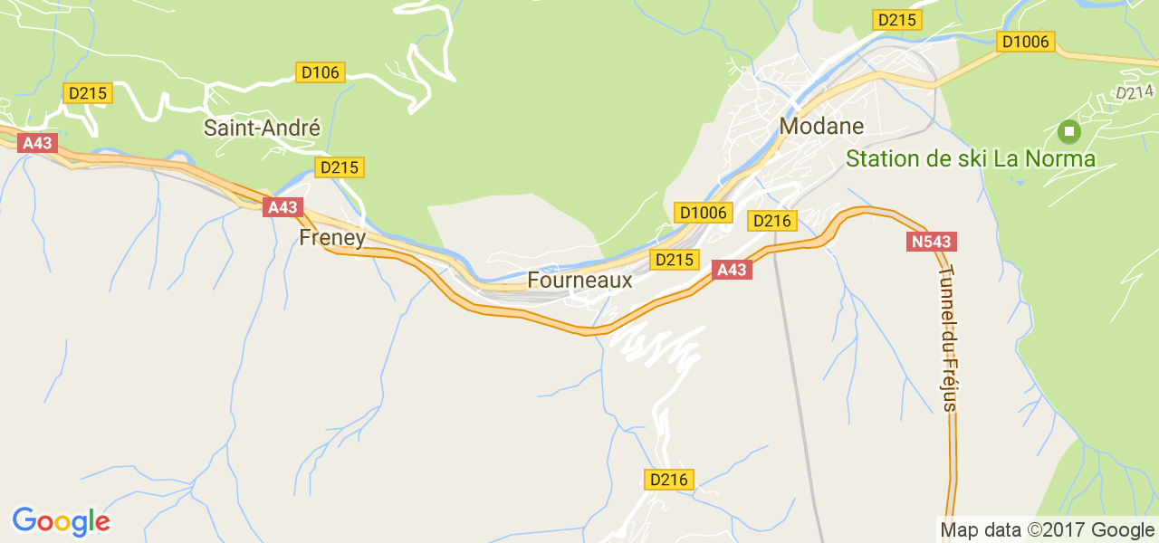 map de la ville de Fourneaux