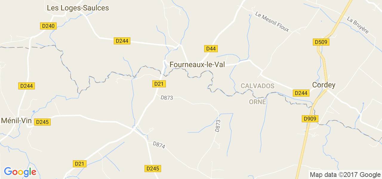 map de la ville de Fourneaux-le-Val