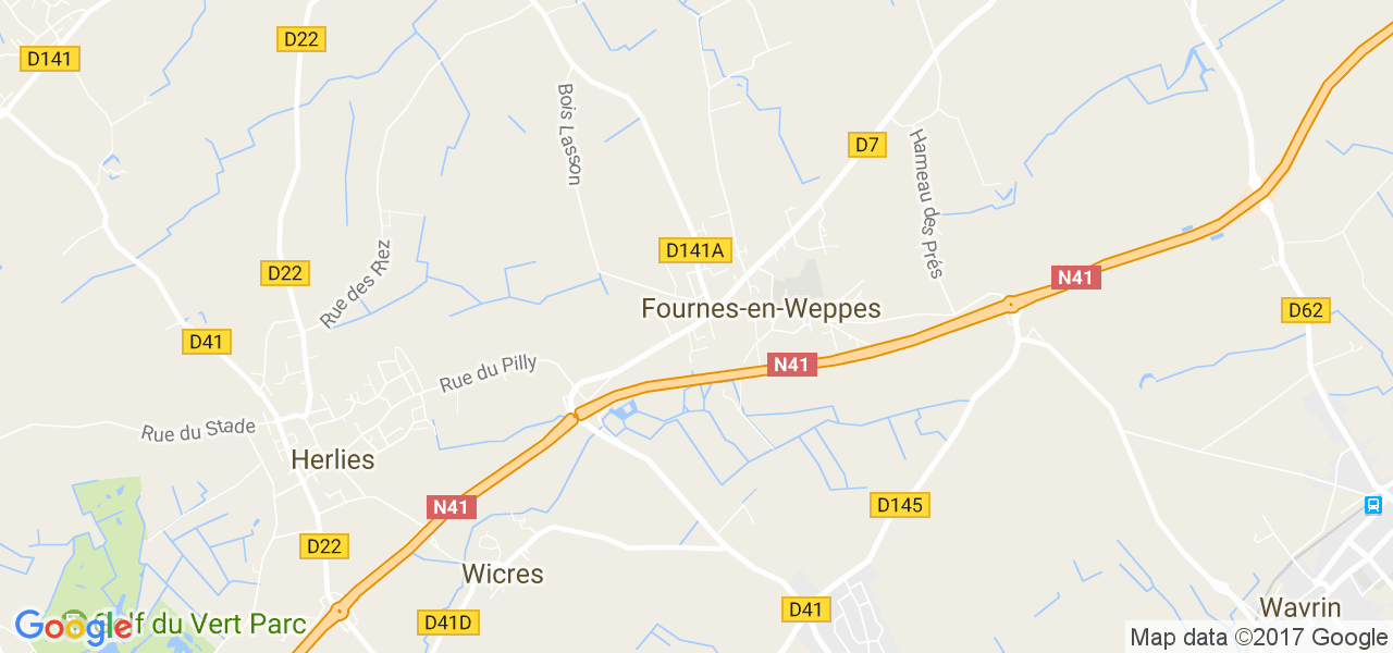 map de la ville de Fournes-en-Weppes