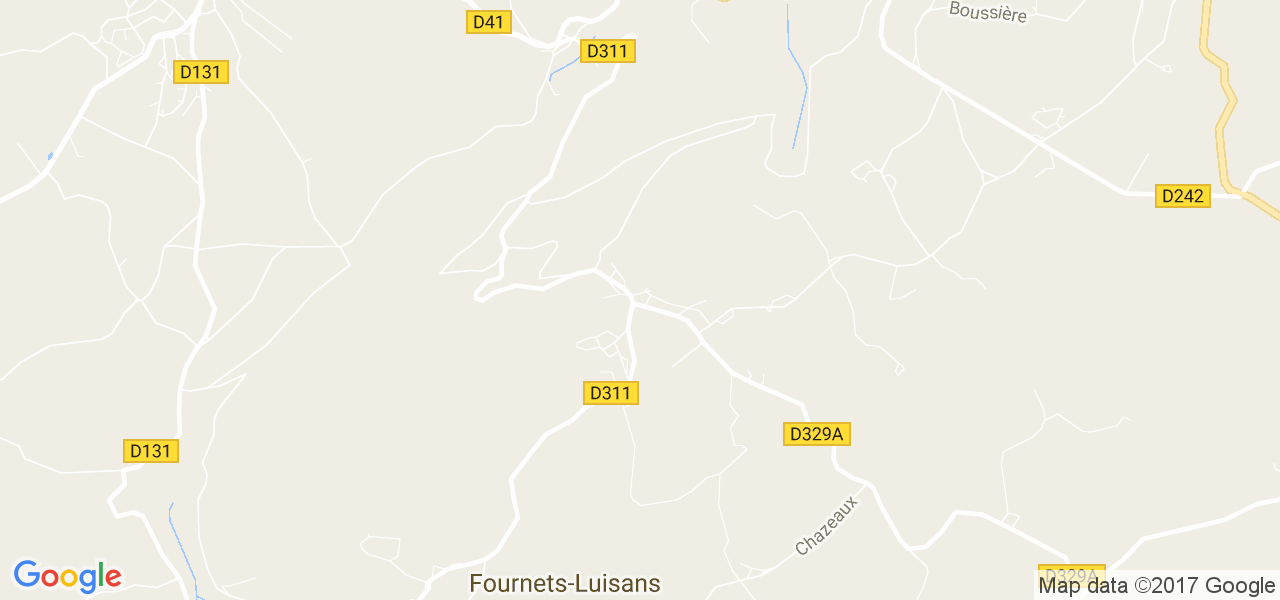 map de la ville de Fournets-Luisans