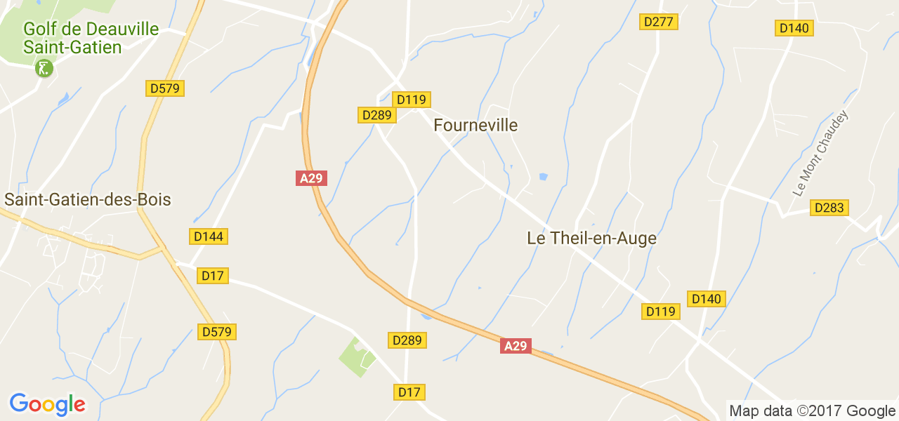 map de la ville de Fourneville