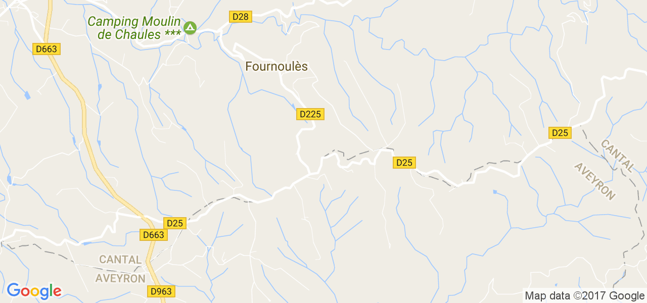 map de la ville de Fournoulès