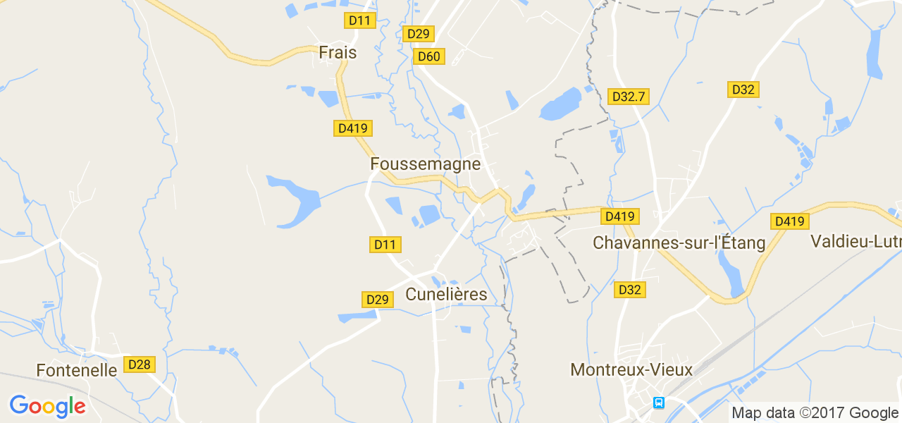 map de la ville de Foussemagne