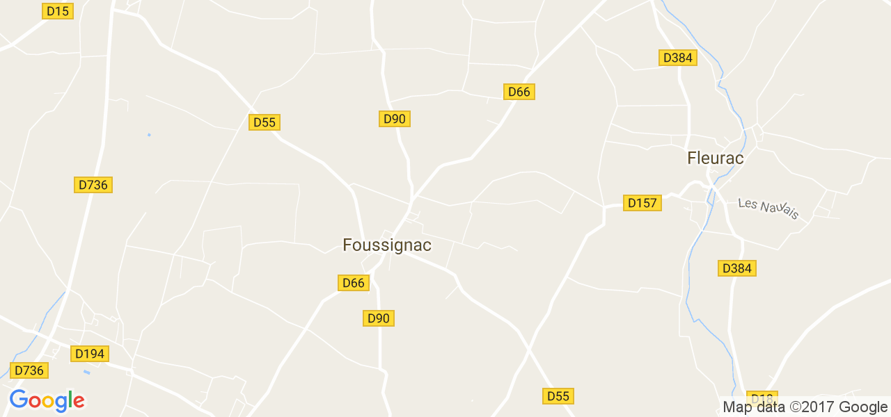 map de la ville de Foussignac