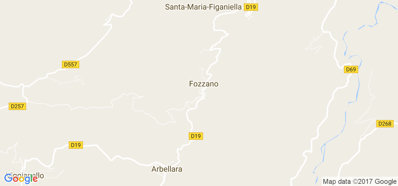 map de la ville de Fozzano