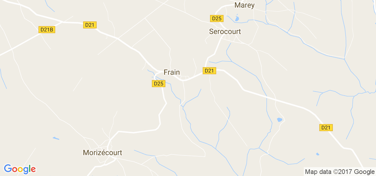 map de la ville de Frain