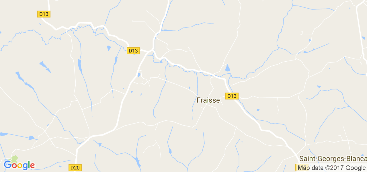 map de la ville de Fraisse