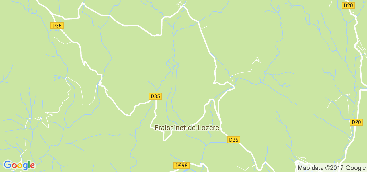 map de la ville de Fraissinet-de-Lozère