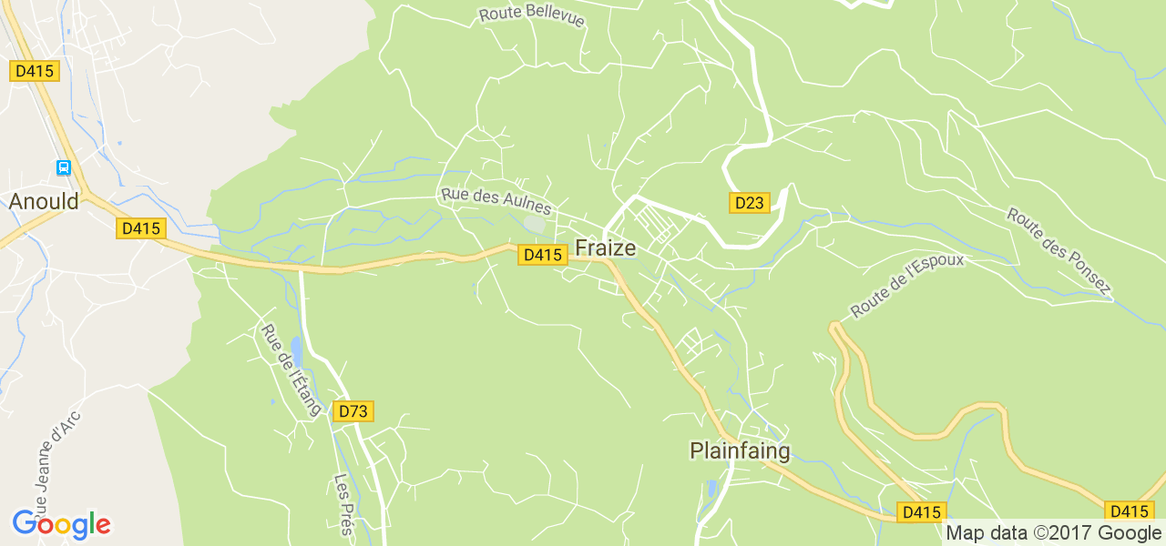 map de la ville de Fraize