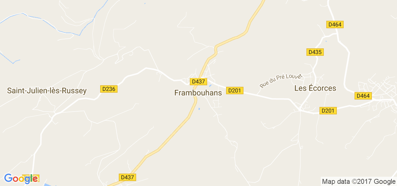 map de la ville de Frambouhans