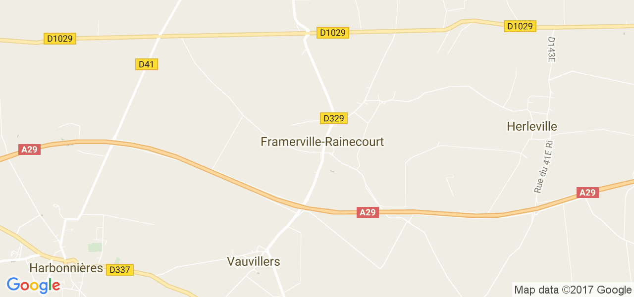 map de la ville de Framerville-Rainecourt